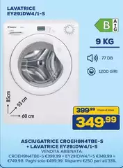 Caney - EY291DW4/1-5 Lavatrice Caricamento Frontale 7 Kg 1200 Giri/min Bianco