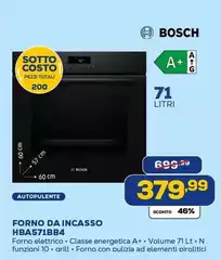 Bosch - Forno Da Incasso HBA571BBA 71 L Bosch - Forno Da Incasso HBA571BBA 71 L