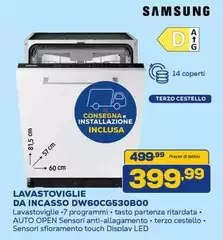 Samsung - Lavastoviglie Da Incasso DW60CG530B00