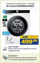 Samsung - WW90DG6U85LK Lavatrice Caricamento frontale 9 kg A Bianco