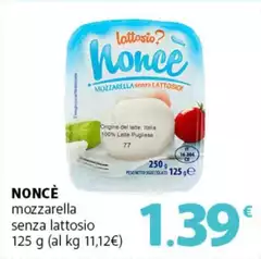 Nonce - Mozzarella Senza Lattosio