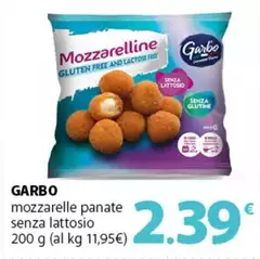 Garbo - Mozzarelline Panate Senza Lattosio