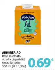 Arborea - Latte Scremato Ad Alta Digeribilità Senza Lattosio