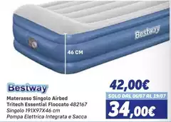 Bestway - Materasso Singolo Airbed Tritech Essential Floccato 482167