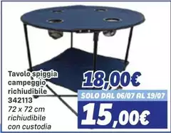 Solo - Tavolo Spiggia Campeggio Richiudibile 342113 Solo - Tavolo Spiggia Campeggio Richiudibile 342113