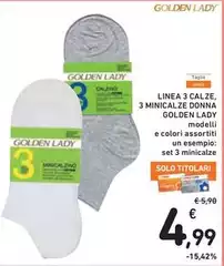 Golden Lady - Linea 3 Calze, 3 Minicalze Donna