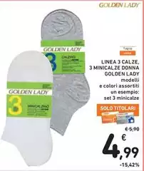 Golden Lady - Linea 3 Calze, 3 Minicalze Donna