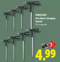 Parkside - Set Chiavi A Brugola, 8 Pezzi 