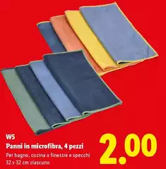 W5 - Panni In Microfibra, 4 Pezzi W5 - Panni In Microfibra, 4 Pezzi