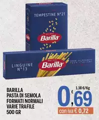 Barilla - Pasta Di Semola Formati Normali Barilla - Pasta Di Semola Formati Normali