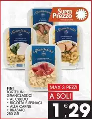 Fini - Tortellini Granclassici Al Crudo Ricotta E Spinaci Alla Carne/ Brasato Fini - Tortellini Granclassici Al Crudo Ricotta E Spinaci Alla Carne/ Brasato