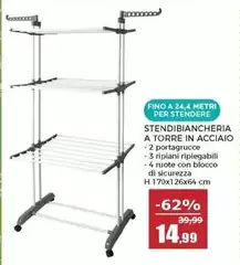 Stendibiancheria A Torre In Acciaio