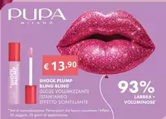 Pupa - Block Plump Biling Bling Gloss Volumizzante Istantaneo Effetto Scintillante Pupa - Block Plump Biling Bling Gloss Volumizzante Istantaneo Effetto Scintillante