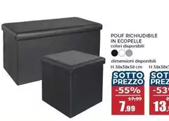 Pouf Richiudibile In Ecopelle