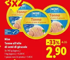 Nixe - Tonno All'Olio Di Semi Di Girasole Nixe - Tonno All'Olio Di Semi Di Girasole