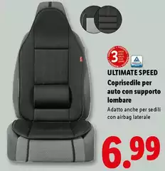 Ultimate Speed - Coprisedile Per Auto Con Supporto Lombare