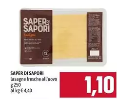 Saper di sapori - Lasagne Fresche All'Uovo Saper di sapori - Lasagne Fresche All'Uovo