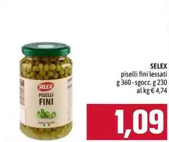 Selex - Piselli Fini Lessati Selex - Piselli Fini Lessati
