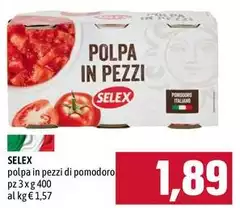 Selex - Polpa In Pezzi Di Pomodoro Selex - Polpa In Pezzi Di Pomodoro