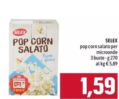 Selex - Pop Corn Salato Per Microonde Selex - Pop Corn Salato Per Microonde