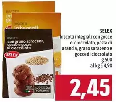 Selex - Biscotti Integrali Con Gocce Di Cioccolato Selex - Biscotti Integrali Con Gocce Di Cioccolato