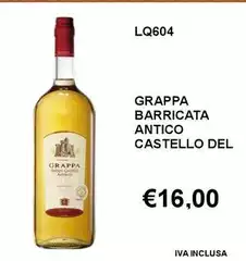 Castello - Grappa Barricata Antico