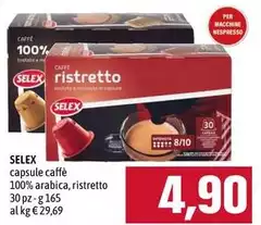 Selex - Capsule Caffè 100% Arabica, Ristretto