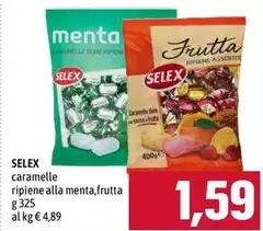 Selex - Caramelle Ripiene Alla Menta,frutta Selex - Caramelle Ripiene Alla Menta,frutta