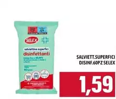 Selex - Salviett.superfici Disinf.60pz Selex - Salviett.superfici Disinf.60pz