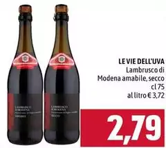 Le vie dell'uva - Lambrusco Di Modena Amabile, Secco