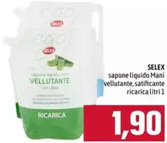 Selex - Sapone Liquido Mani Vellutante, Satificante Ricarica Selex - Sapone Liquido Mani Vellutante, Satificante Ricarica