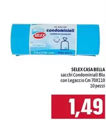 Selex - Casa Bella Sacchi Condominiali Blu Con Legaccio Selex - Casa Bella Sacchi Condominiali Blu Con Legaccio