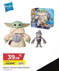 Hasbro - Grogu 16,7cm Con Huggin