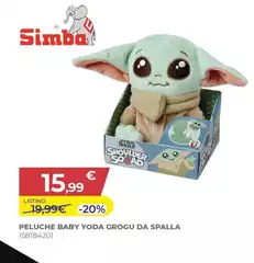 Simba - Peluche Baby Yoda Grogu Da Spalla Simba - Peluche Baby Yoda Grogu Da Spalla