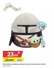 Squishmallows - Peluche Mandalorian 30Cm Con Grogu 9Cm Squishmallows - Peluche Mandalorian 30Cm Con Grogu 9Cm