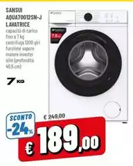Sansui - AQUA70012SN-J Lavatrice Sansui - AQUA70012SN-J Lavatrice