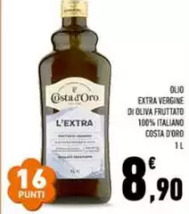 Costa d'Oro - Olio Extra Vergine Di Oliva Fruttato 100% Italiano