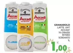 Granarolo - Latte Uht Accadi 1% Grassi Intero Scremato