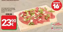 Fettine Sottilissime Di Bovino Adulto Con Rucola E Grana
