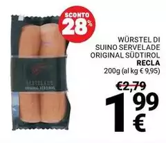 Recla - Würstel Di Suino Servelade Original Südtirol