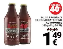 Agromonte - Salsa Pronta Di Ciliegino/Datterino Agromonte - Salsa Pronta Di Ciliegino/Datterino