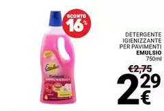 Emulsio - Detergente Igienizzante Per Pavimenti Emulsio - Detergente Igienizzante Per Pavimenti
