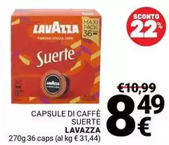 Lavazza - Capsule Di Caffè Suerte Lavazza - Capsule Di Caffè Suerte