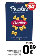 Barilla - Pasta Piccolini Barilla - Pasta Piccolini