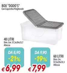Box "Dodo's" Con Coperchio Pieghevole Box "Dodo's" Con Coperchio Pieghevole