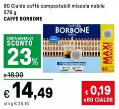 Caffe borbone - 80 Cialde Caffè Compostabili Miscela Nobile