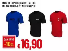 Milan - Maglia Uomo Sovadre Calcio  Inter Juventus Napoli