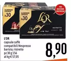 L'Or -  Capsule Caffè Compatibili Nespresso Barista, Ristretto