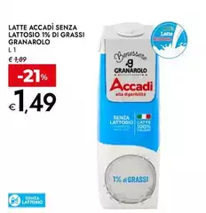 Granarolo - Latte Accadi Senza Lattosio 1% Di Grassi