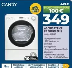 Candy - Asciugatrice CS EH8N11BE-S Candy - Asciugatrice CS EH8N11BE-S